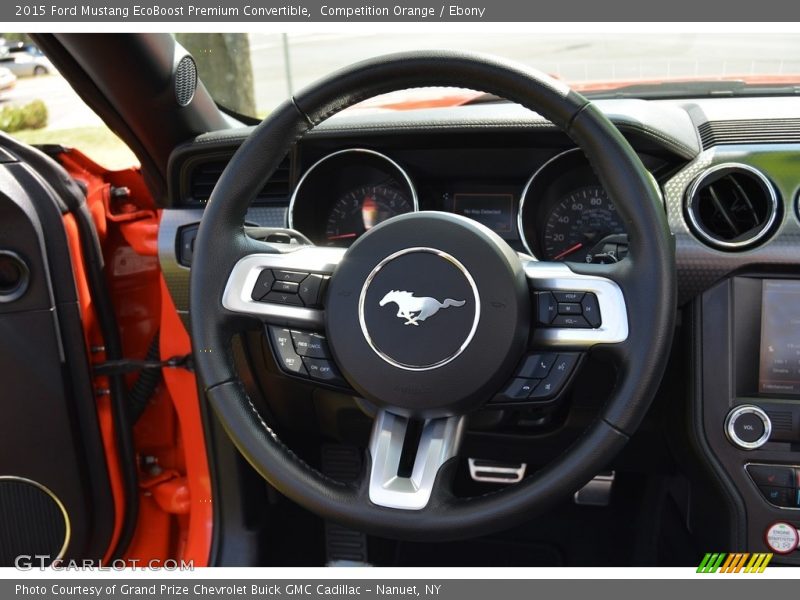 Competition Orange / Ebony 2015 Ford Mustang EcoBoost Premium Convertible