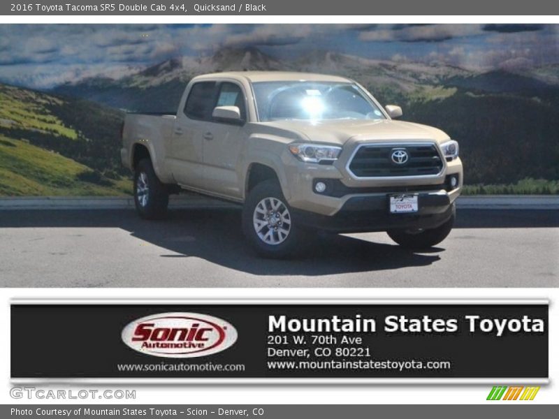 Quicksand / Black 2016 Toyota Tacoma SR5 Double Cab 4x4