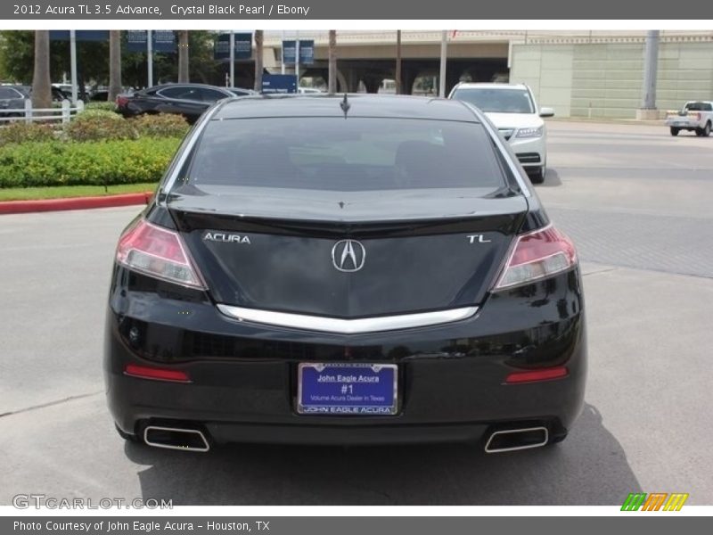 Crystal Black Pearl / Ebony 2012 Acura TL 3.5 Advance