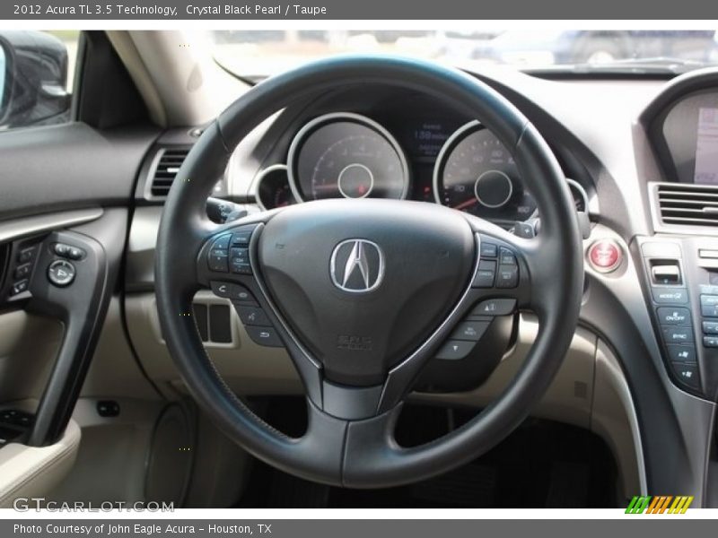 Crystal Black Pearl / Taupe 2012 Acura TL 3.5 Technology