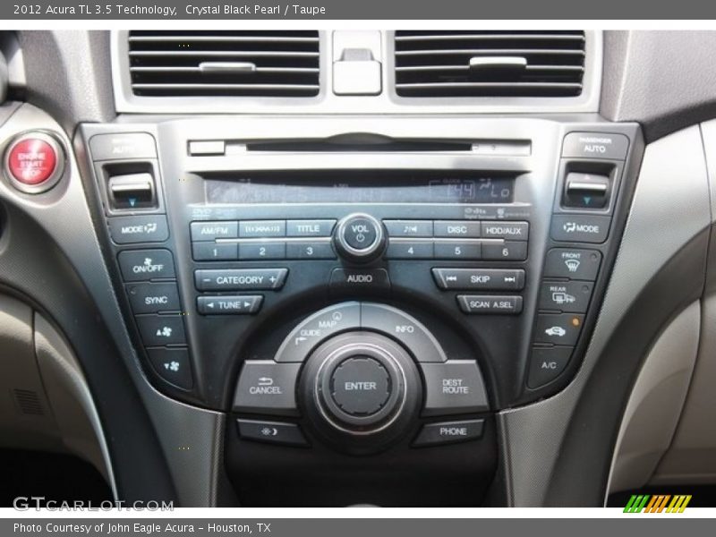 Crystal Black Pearl / Taupe 2012 Acura TL 3.5 Technology