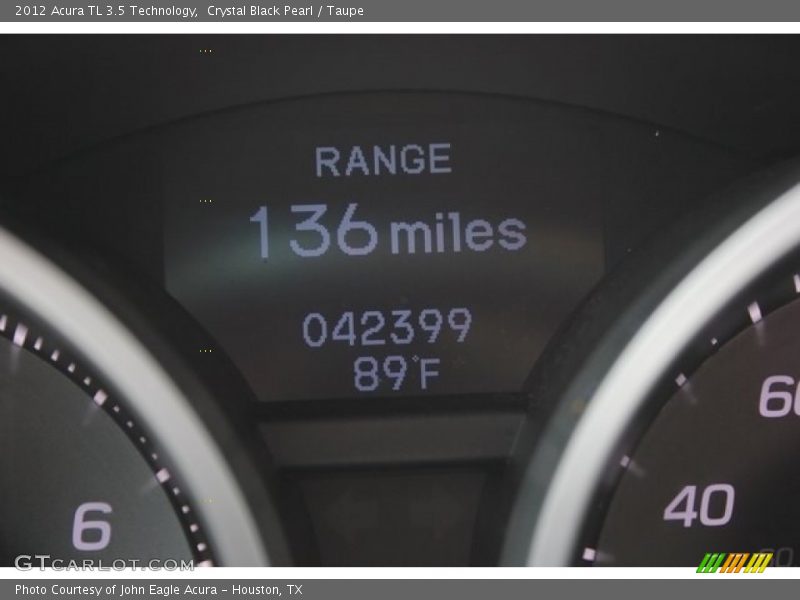 Crystal Black Pearl / Taupe 2012 Acura TL 3.5 Technology