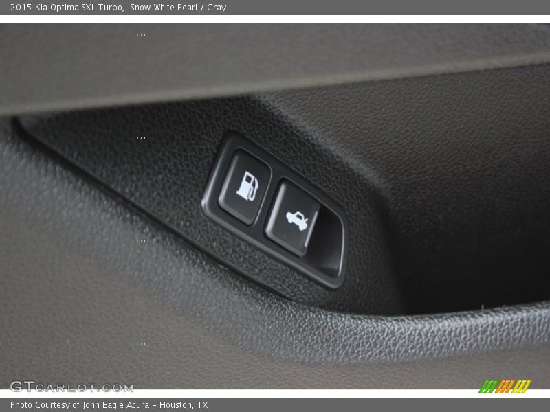 Snow White Pearl / Gray 2015 Kia Optima SXL Turbo