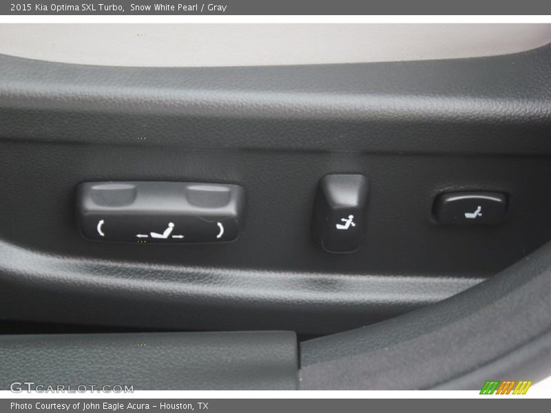 Snow White Pearl / Gray 2015 Kia Optima SXL Turbo