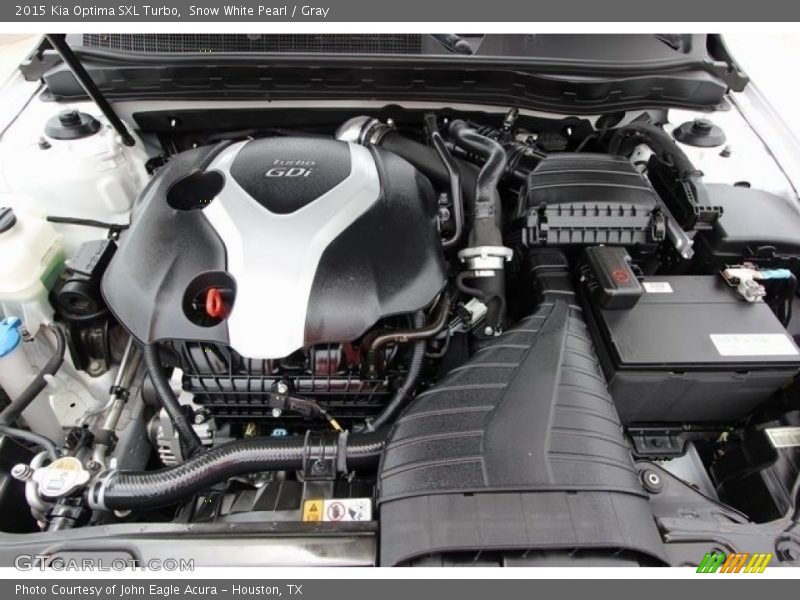 Snow White Pearl / Gray 2015 Kia Optima SXL Turbo
