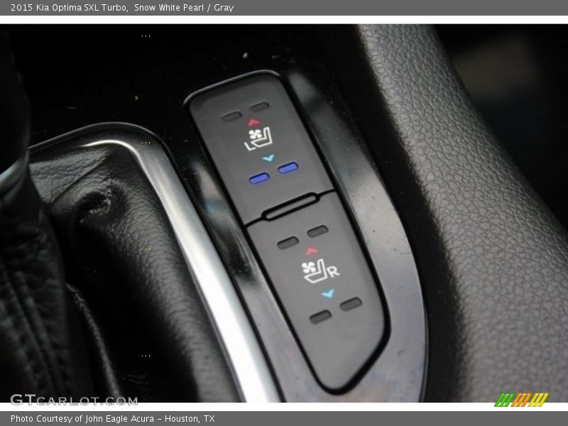 Snow White Pearl / Gray 2015 Kia Optima SXL Turbo