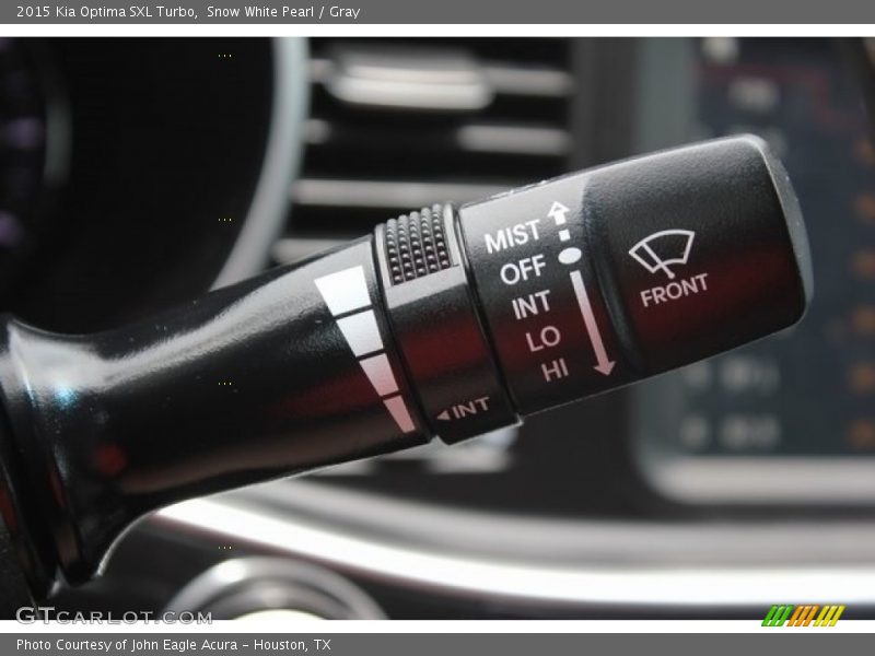 Snow White Pearl / Gray 2015 Kia Optima SXL Turbo