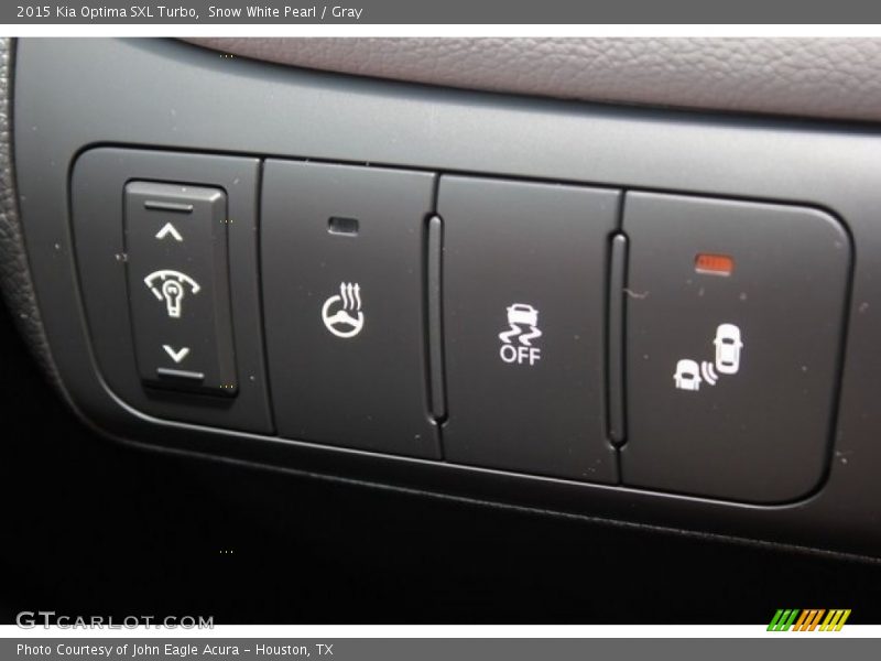 Snow White Pearl / Gray 2015 Kia Optima SXL Turbo