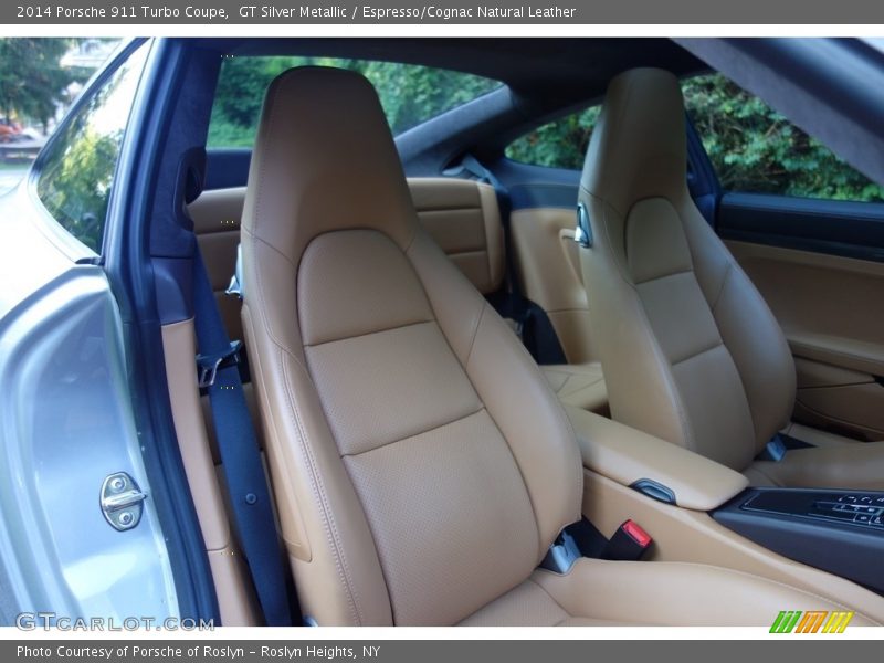 GT Silver Metallic / Espresso/Cognac Natural Leather 2014 Porsche 911 Turbo Coupe