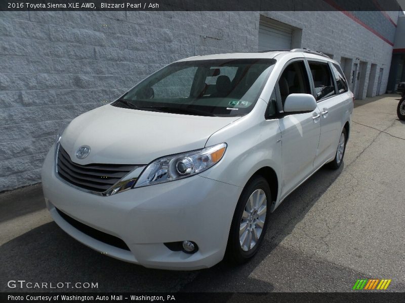 Blizzard Pearl / Ash 2016 Toyota Sienna XLE AWD