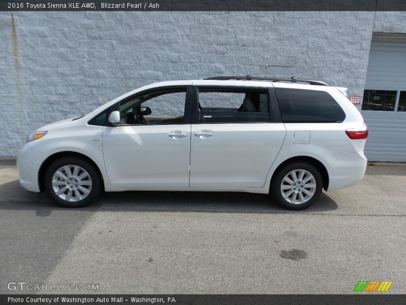 Blizzard Pearl / Ash 2016 Toyota Sienna XLE AWD