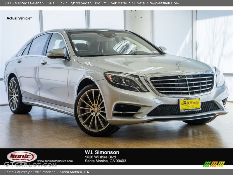 Iridium Silver Metallic / Crystal Grey/Seashell Grey 2016 Mercedes-Benz S 550e Plug-In Hybrid Sedan