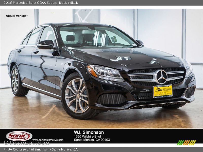 Black / Black 2016 Mercedes-Benz C 300 Sedan
