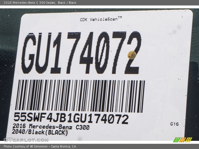 Black / Black 2016 Mercedes-Benz C 300 Sedan