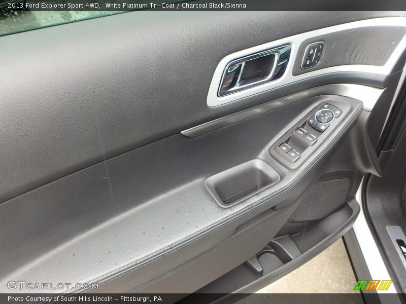 White Platinum Tri-Coat / Charcoal Black/Sienna 2013 Ford Explorer Sport 4WD