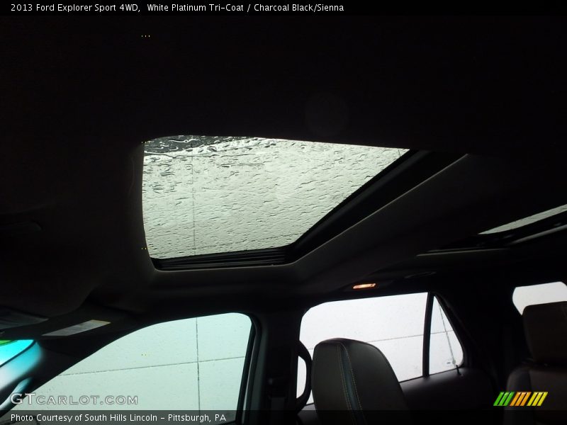 White Platinum Tri-Coat / Charcoal Black/Sienna 2013 Ford Explorer Sport 4WD