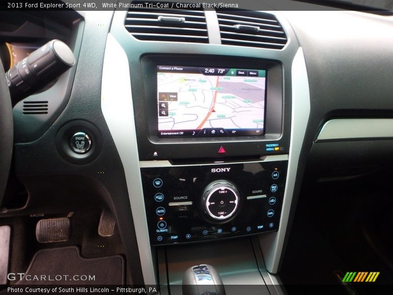 White Platinum Tri-Coat / Charcoal Black/Sienna 2013 Ford Explorer Sport 4WD