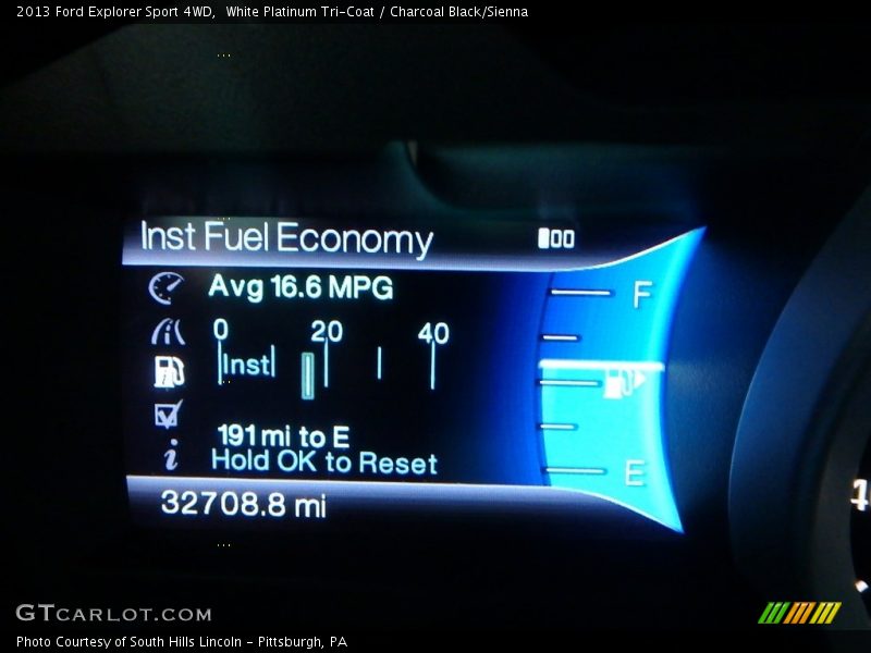 White Platinum Tri-Coat / Charcoal Black/Sienna 2013 Ford Explorer Sport 4WD