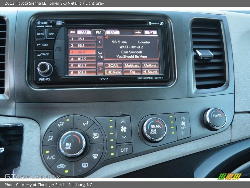 Silver Sky Metallic / Light Gray 2012 Toyota Sienna LE