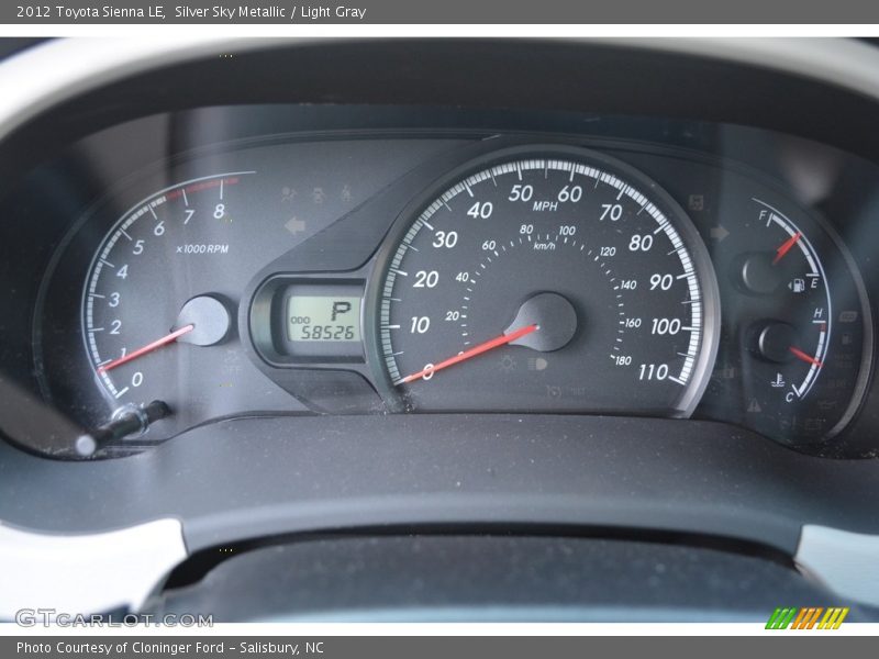 Silver Sky Metallic / Light Gray 2012 Toyota Sienna LE