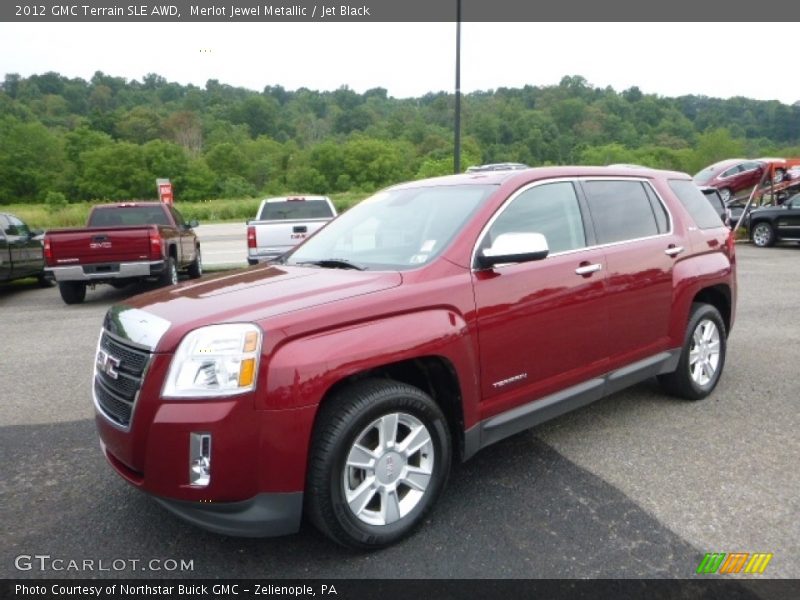 Merlot Jewel Metallic / Jet Black 2012 GMC Terrain SLE AWD
