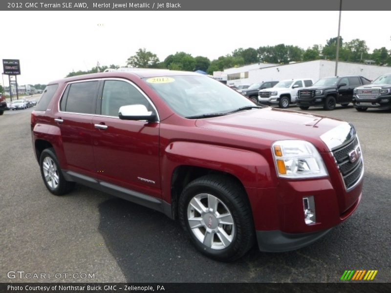 Merlot Jewel Metallic / Jet Black 2012 GMC Terrain SLE AWD