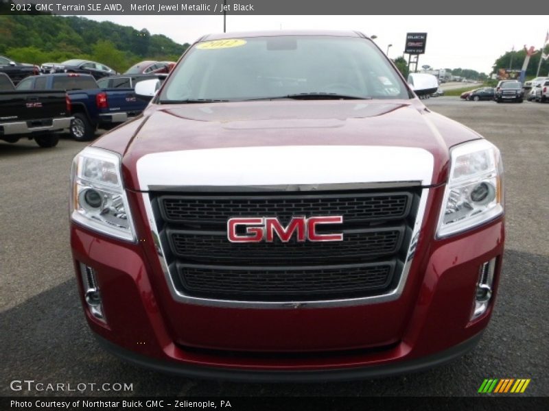 Merlot Jewel Metallic / Jet Black 2012 GMC Terrain SLE AWD