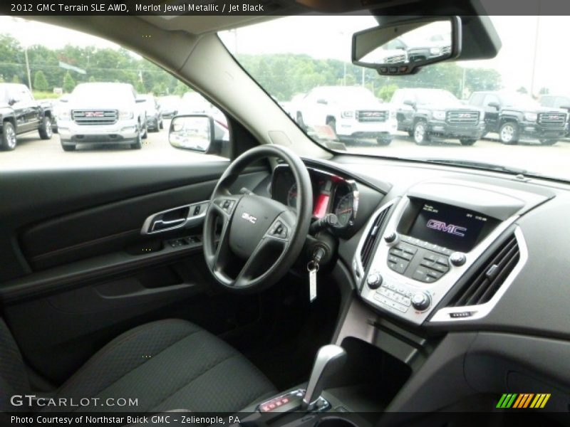 Merlot Jewel Metallic / Jet Black 2012 GMC Terrain SLE AWD