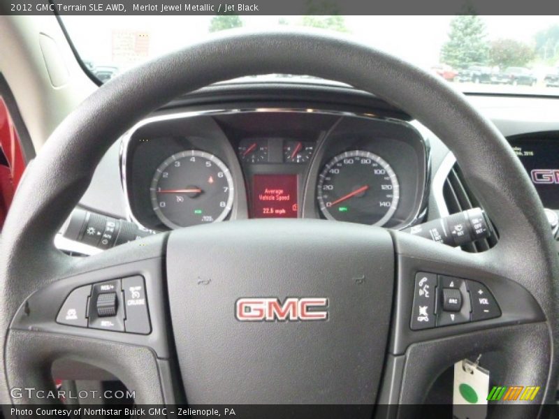 Merlot Jewel Metallic / Jet Black 2012 GMC Terrain SLE AWD