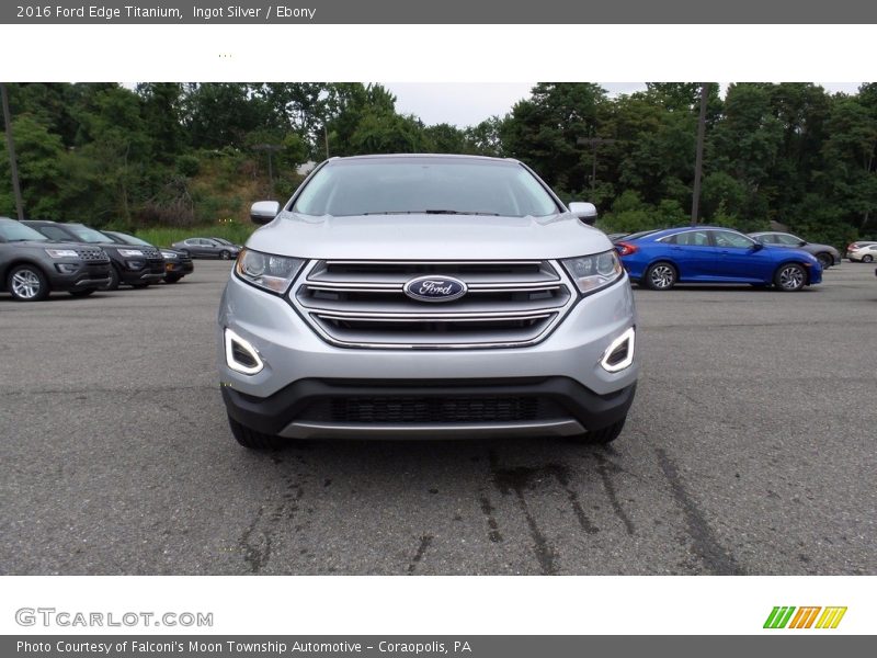 Ingot Silver / Ebony 2016 Ford Edge Titanium