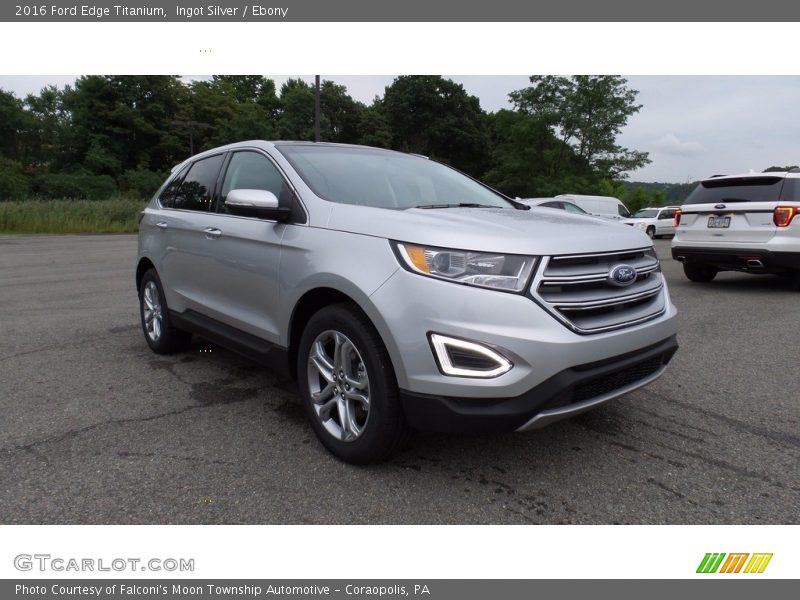 Ingot Silver / Ebony 2016 Ford Edge Titanium