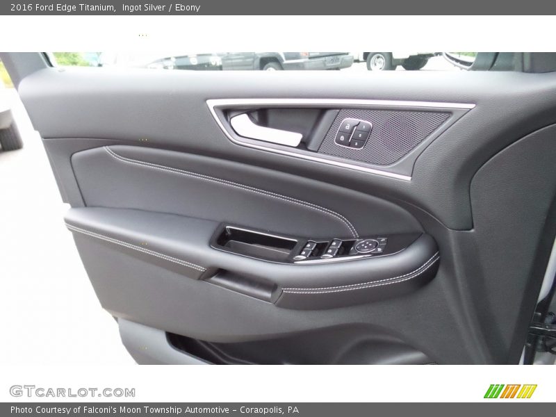 Ingot Silver / Ebony 2016 Ford Edge Titanium