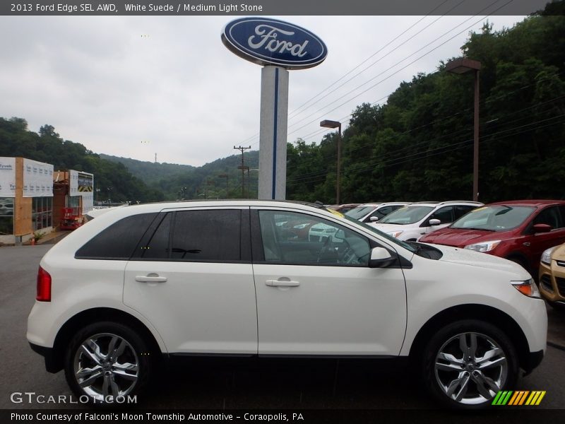 White Suede / Medium Light Stone 2013 Ford Edge SEL AWD