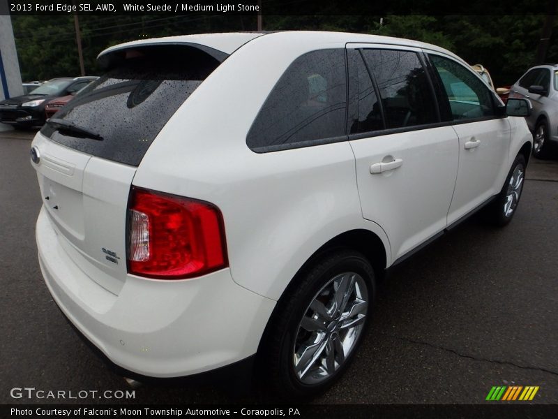 White Suede / Medium Light Stone 2013 Ford Edge SEL AWD