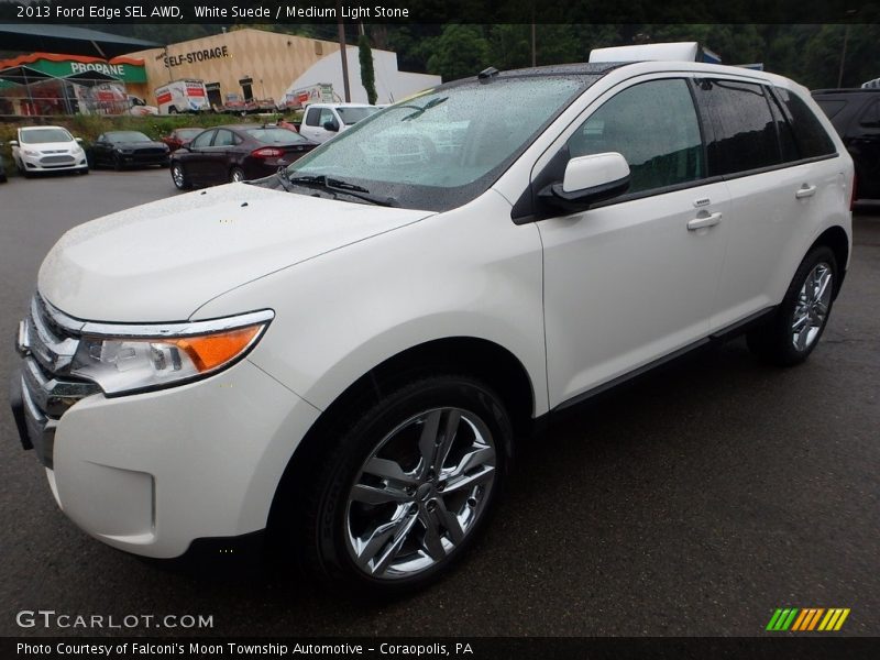 White Suede / Medium Light Stone 2013 Ford Edge SEL AWD