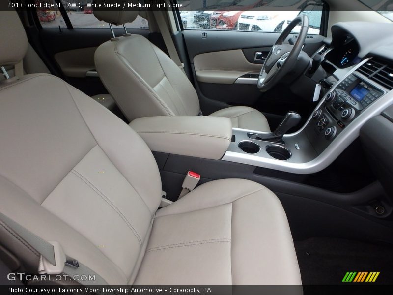 White Suede / Medium Light Stone 2013 Ford Edge SEL AWD