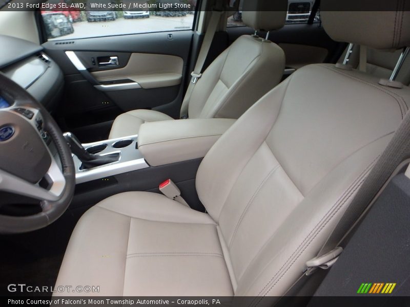 White Suede / Medium Light Stone 2013 Ford Edge SEL AWD