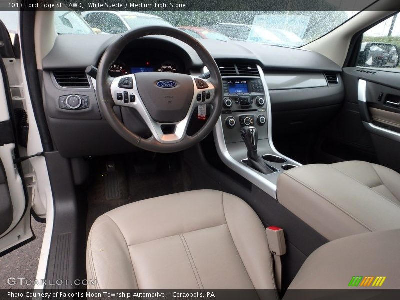 White Suede / Medium Light Stone 2013 Ford Edge SEL AWD