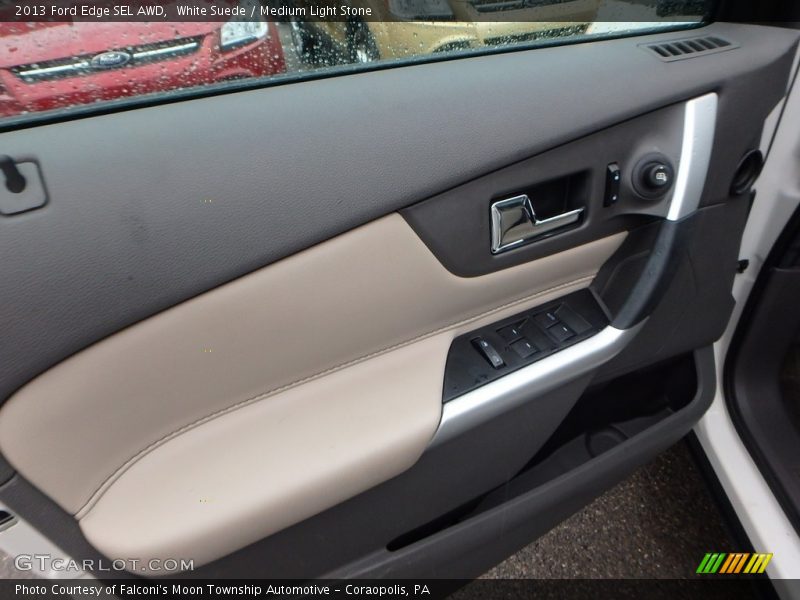 White Suede / Medium Light Stone 2013 Ford Edge SEL AWD