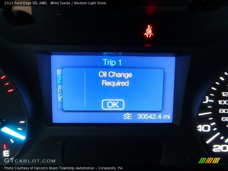 White Suede / Medium Light Stone 2013 Ford Edge SEL AWD