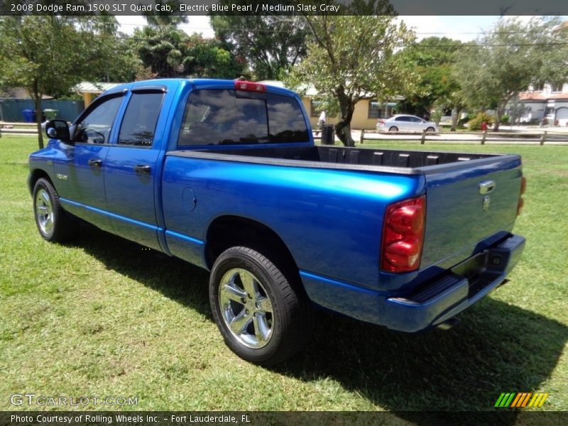 Electric Blue Pearl / Medium Slate Gray 2008 Dodge Ram 1500 SLT Quad Cab
