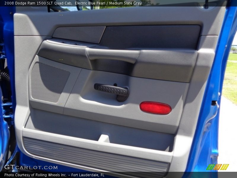 Electric Blue Pearl / Medium Slate Gray 2008 Dodge Ram 1500 SLT Quad Cab