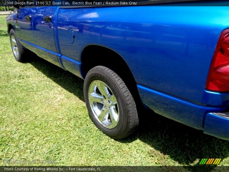 Electric Blue Pearl / Medium Slate Gray 2008 Dodge Ram 1500 SLT Quad Cab