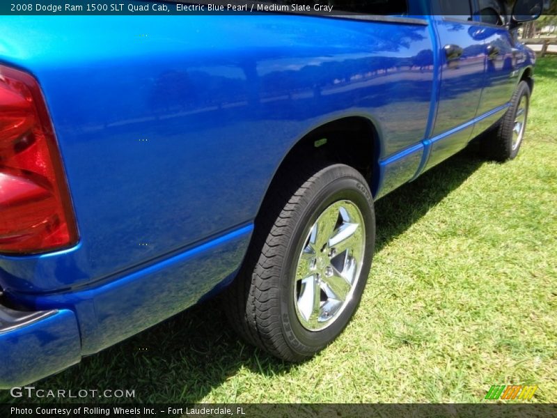 Electric Blue Pearl / Medium Slate Gray 2008 Dodge Ram 1500 SLT Quad Cab