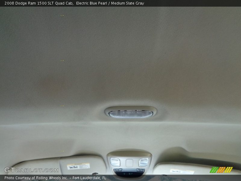 Electric Blue Pearl / Medium Slate Gray 2008 Dodge Ram 1500 SLT Quad Cab