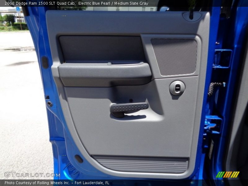 Electric Blue Pearl / Medium Slate Gray 2008 Dodge Ram 1500 SLT Quad Cab