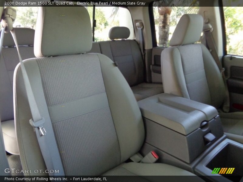 Electric Blue Pearl / Medium Slate Gray 2008 Dodge Ram 1500 SLT Quad Cab