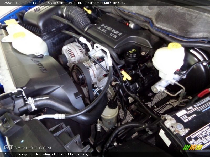 Electric Blue Pearl / Medium Slate Gray 2008 Dodge Ram 1500 SLT Quad Cab