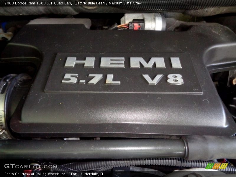 Electric Blue Pearl / Medium Slate Gray 2008 Dodge Ram 1500 SLT Quad Cab