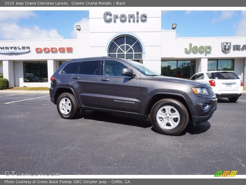 Granite Crystal Metallic / Black 2015 Jeep Grand Cherokee Laredo